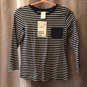 H&M kids Tee, Navy & White NWT